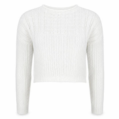 Next Womens White  Knit Pullover Jumper Size 8