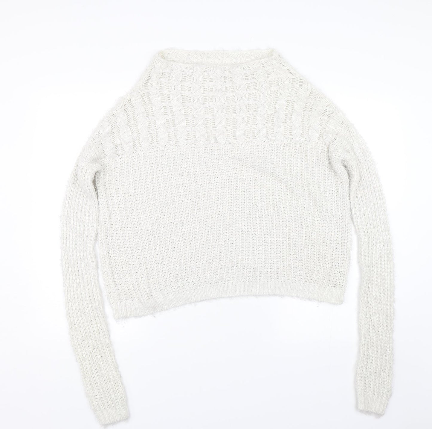 NEXT Womens White  Knit Pullover Jumper Size 8