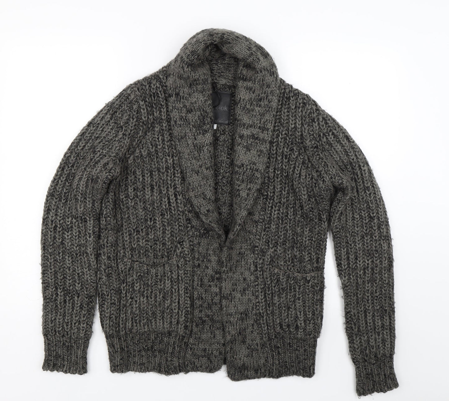 New Look Womens Grey  Knit Cardigan Jumper Size 8