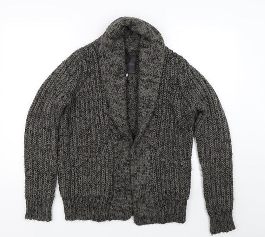 New Look Womens Grey  Knit Cardigan Jumper Size 8
