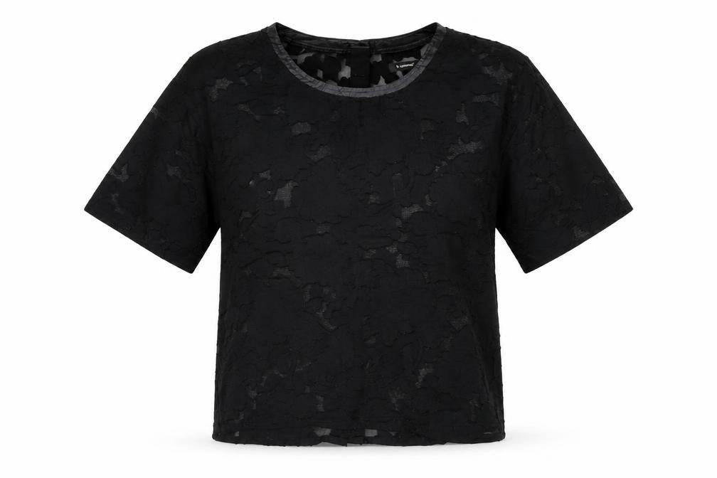 b.young Womens Black   Basic T-Shirt Size 8  - washable mark