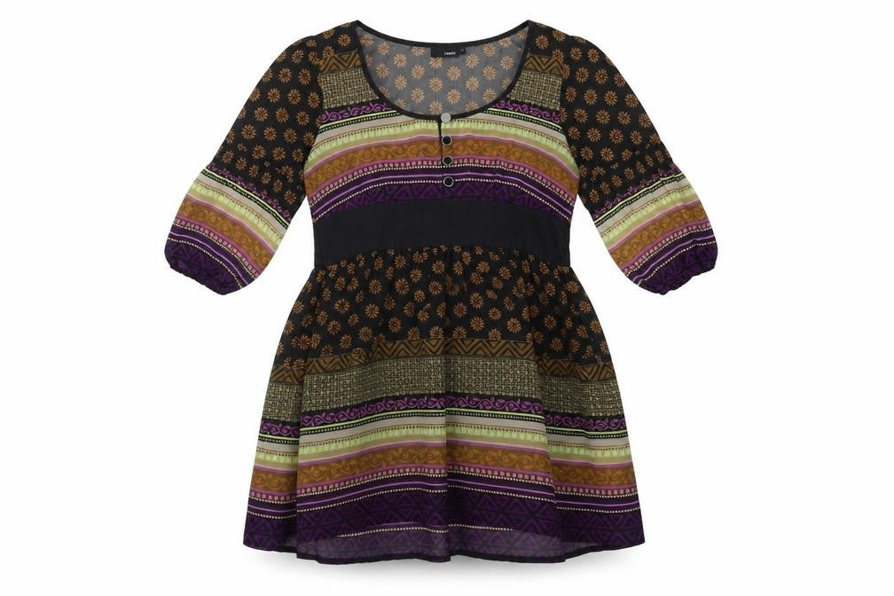 NEXT Womens Beige Geometric  A-Line  Size 12