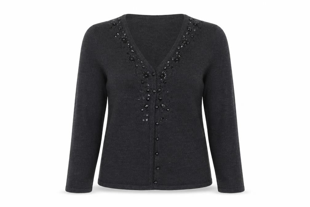 BHS Womens Grey   Cardigan Jumper Size 14