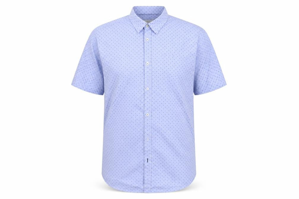 George Mens Blue Geometric   Button-Up Size XL