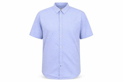 George Mens Blue Geometric   Button-Up Size XL