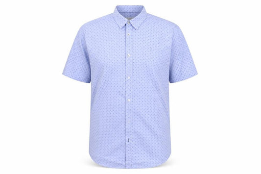 George Mens Blue Geometric   Button-Up Size XL
