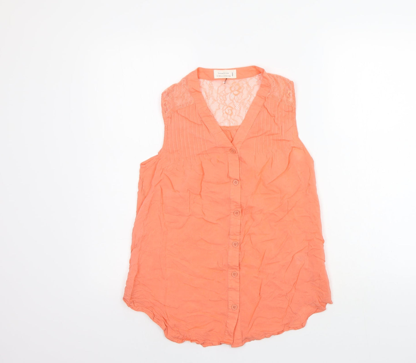 Love Tree Womens Orange   Basic T-Shirt Size S