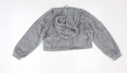 Preloved New Look Girls Grey   Pullover Jumper Size 10-11 Years  - washable mark - Back