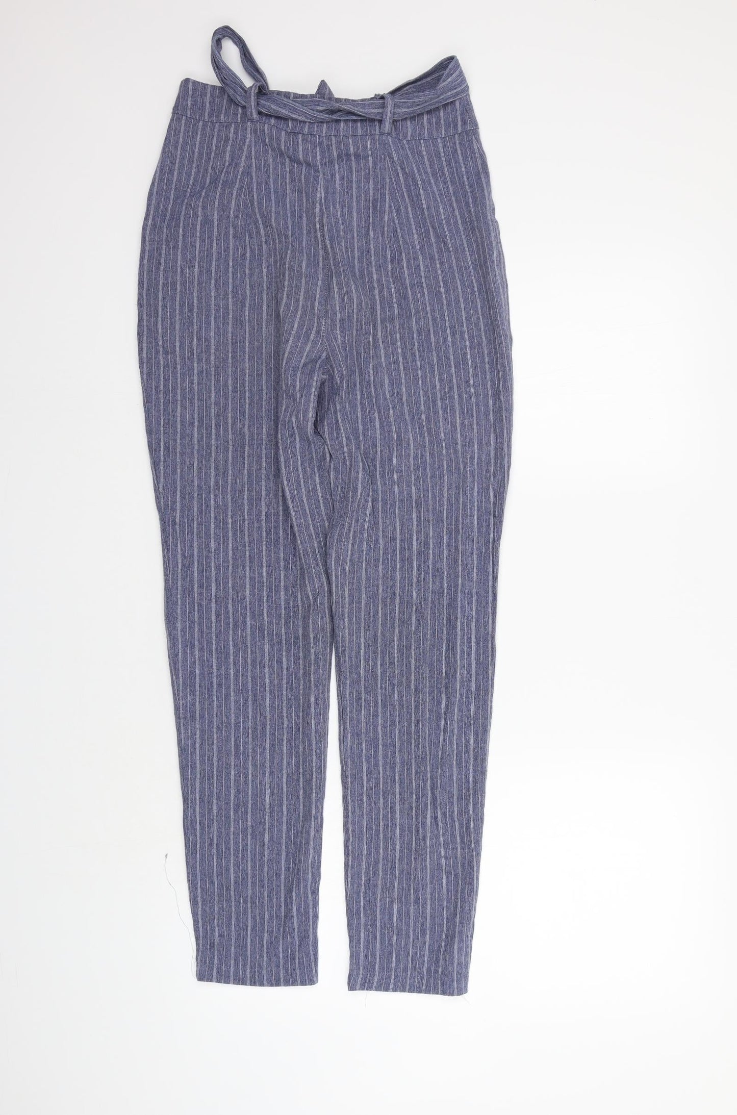 Nasty Gal Womens Blue Striped  Trousers  Size 8 L26 in