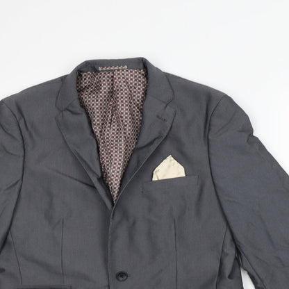 Fellini Womens Grey   Jacket Suit Size 10  - polyester