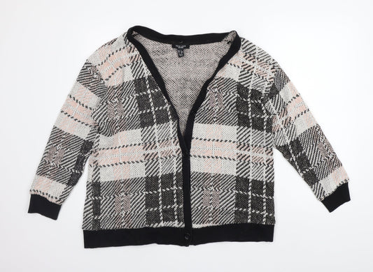 New Look Womens Beige Check  Cardigan Jumper Size S