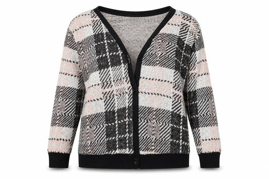 New Look Womens Beige Check  Cardigan Jumper Size S