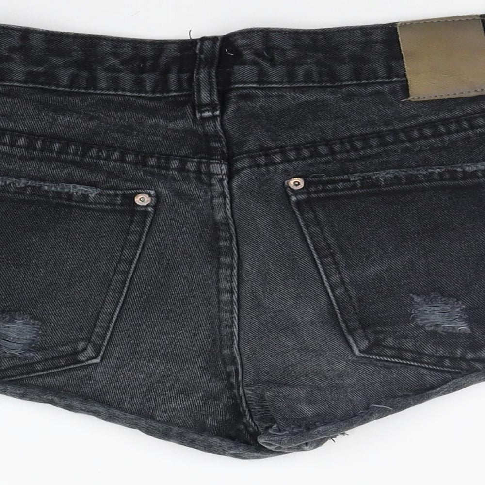 Pull&Bear Womens Grey   Cut-Off Shorts Size 8