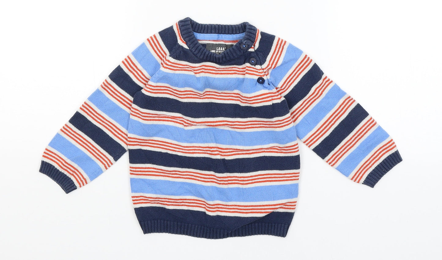 H&M Baby Blue Striped  Pullover Jumper Size 12-18 Months