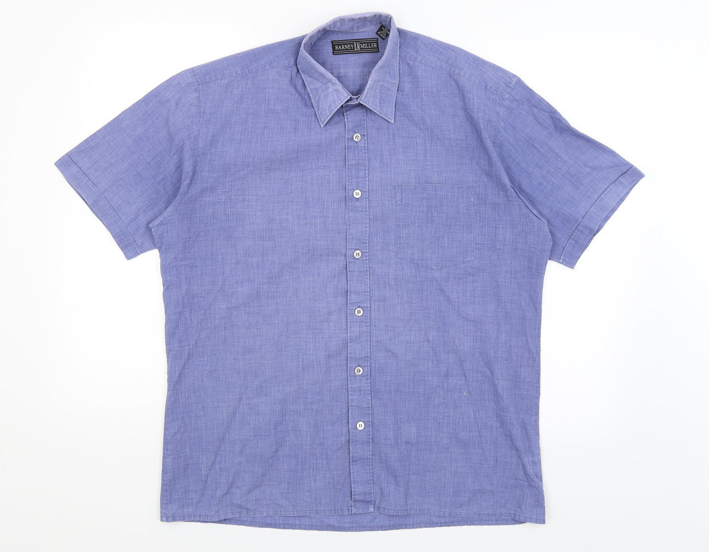 Barney Miller Mens Blue    Button-Up Size M
