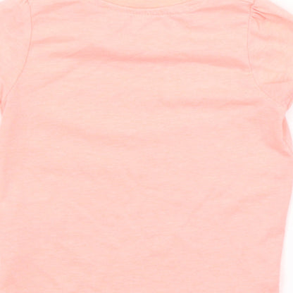 Brand and care label for Primark Baby Orange Basic T-Shirt, size 6-9, Months - Mini Boss