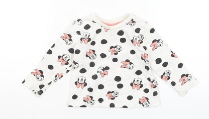 Front view of Primark Baby White Basic T-Shirt, size 9-12, Months