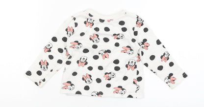 Back view of Primark Baby White Basic T-Shirt, size 9-12, Months