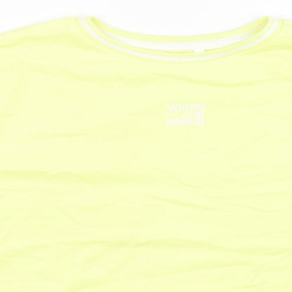 Marks & Spencer Girls Yellow   Pullover Sweatshirt Size 15-16 Years