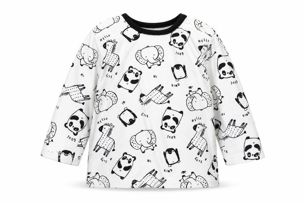 George Baby White   Basic T-Shirt Size 3-6 Months  - Animals
