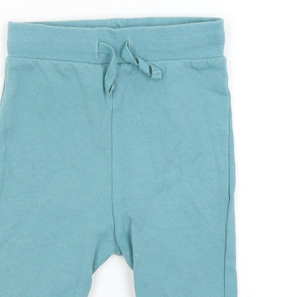Close-up detail of Marks & Spencer Baby Blue Jogger Trousers, size 6-9, Months