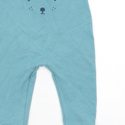 Brand and care label for Marks & Spencer Baby Blue Jogger Trousers, size 6-9, Months