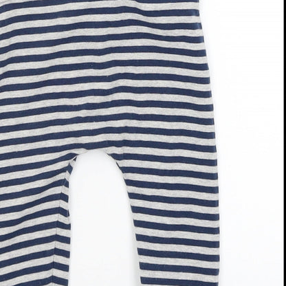 Brand and care label for Next Baby Grey Striped Jogger Trousers, size 6-9, Months