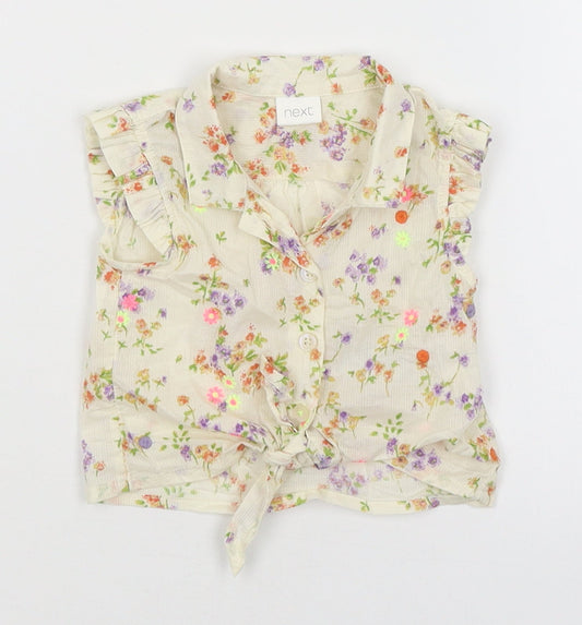 NEXT Baby Yellow Floral  Basic Button-Up Size 3-6 Months