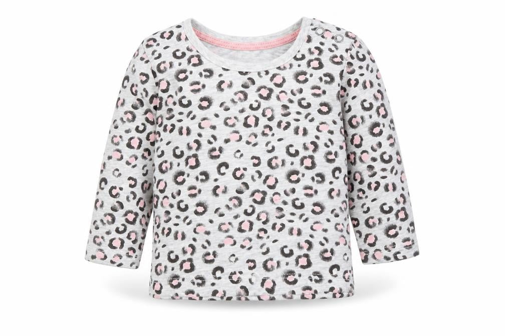 Primark Baby Grey Animal Print  Basic T-Shirt Size 3-6 Months