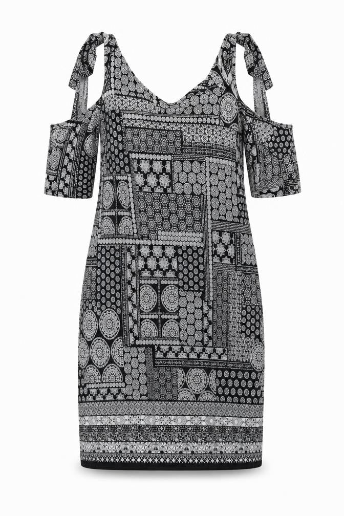 George Womens Black Geometric  Bodycon  Size 8