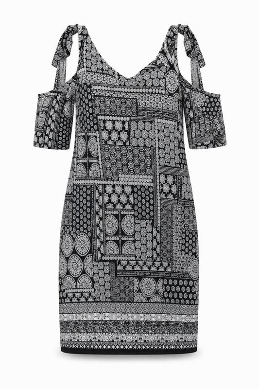 George Womens Black Geometric  Bodycon  Size 8
