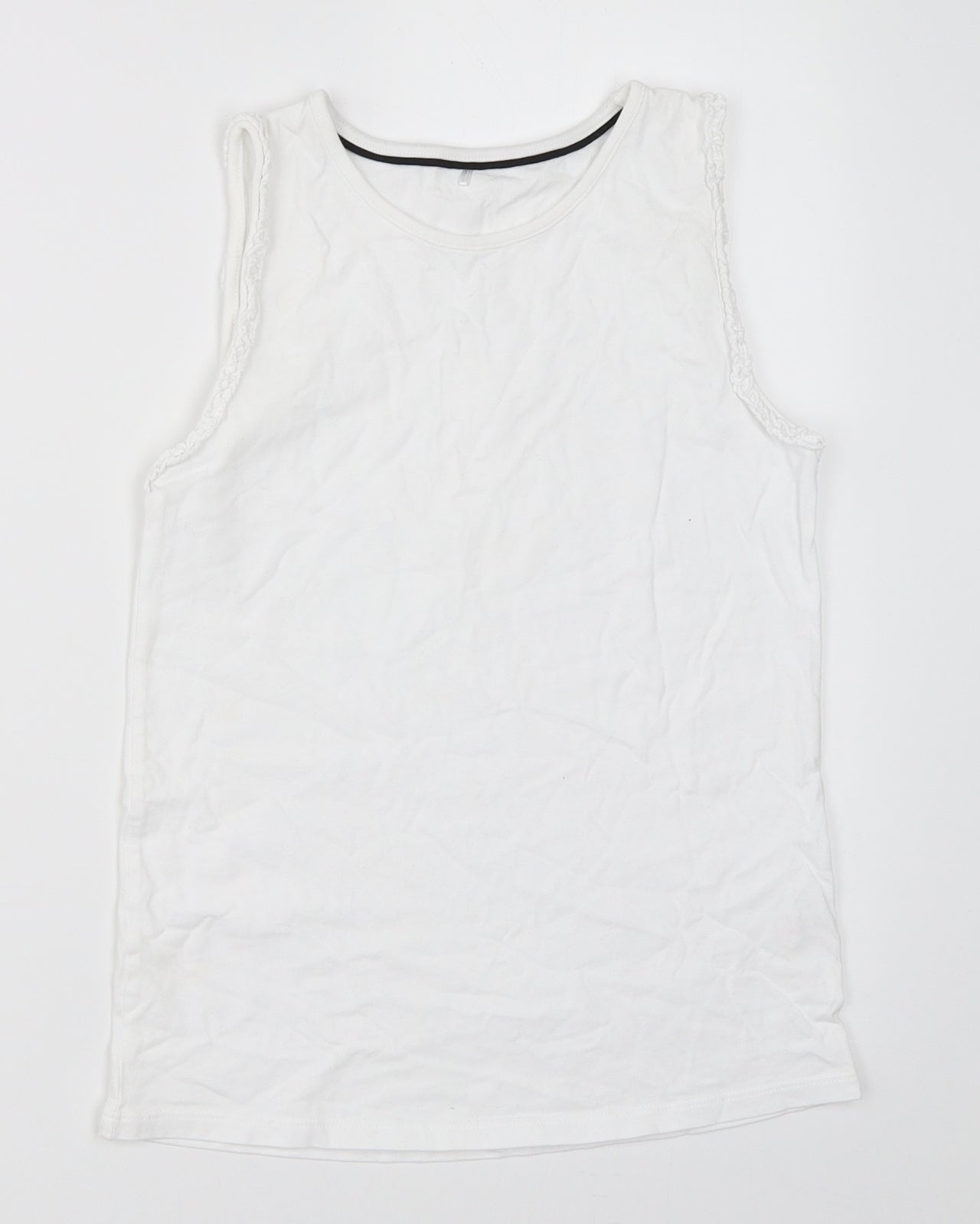 George Girls White   Basic Tank Size 11-12 Years