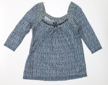 Preworn Womens Blue   Basic Blouse Size 12