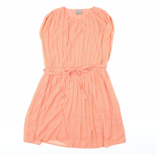 Vera Moda Womens Orange Polka Dot  Fit & Flare  Size S