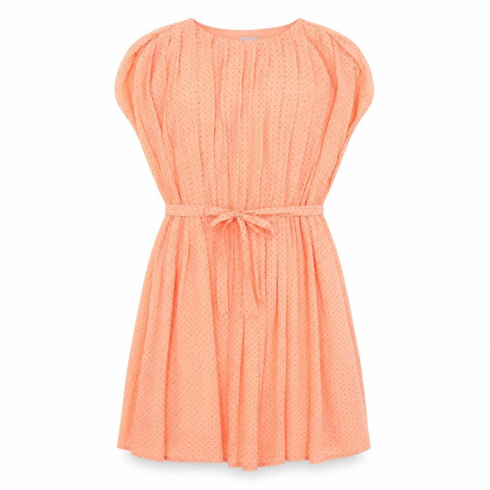Vera Moda Womens Orange Polka Dot  Fit & Flare  Size S