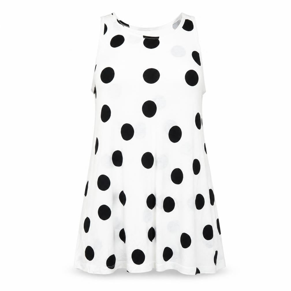 ASOS Womens White Polka Dot  Basic Tank Size 8