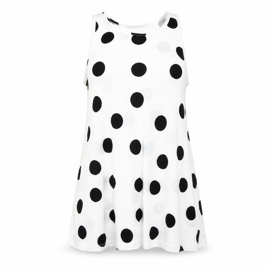 ASOS Womens White Polka Dot  Basic Tank Size 8