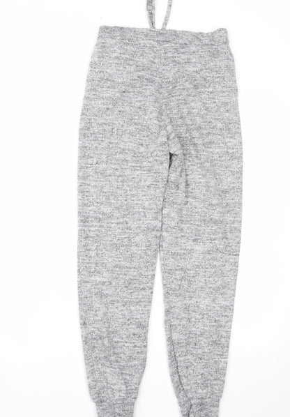 PRETTYLITTLETHING Womens Grey   Snow Pants Trousers Size 8 L26 in