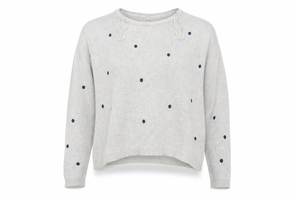 Stradivarius Womens Grey Polka Dot  Pullover Jumper Size M