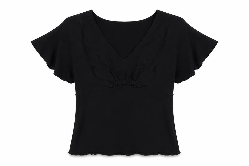 Max Edition Womens Black   Basic T-Shirt Size L