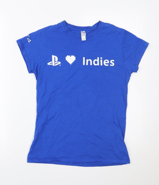 Gildan Womens Blue   Basic T-Shirt Size M  - ps4