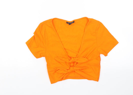 Topshop Womens Orange   Basic Blouse Size 8