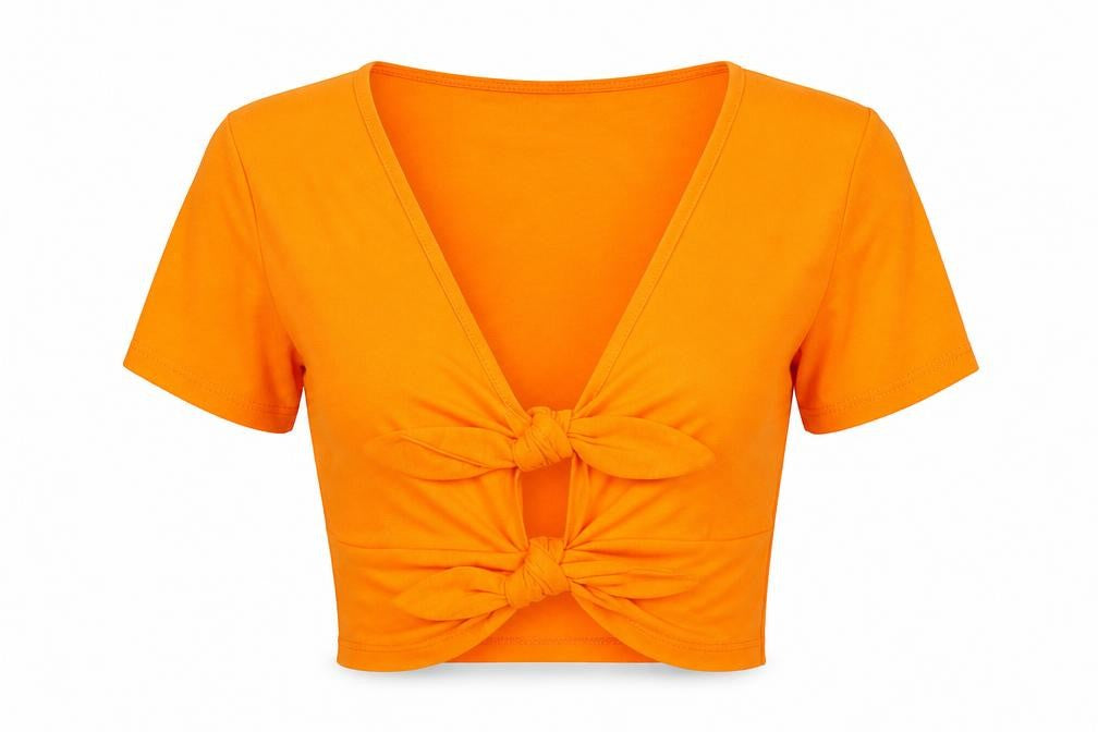 Topshop Womens Orange   Basic Blouse Size 8