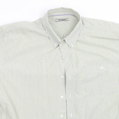 Haggar Mens Multicoloured Striped   Button-Up Size XL