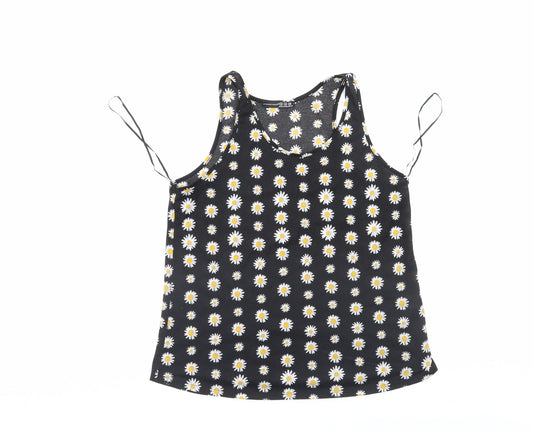Atmosphere Womens Black Floral  Basic Blouse Size 12
