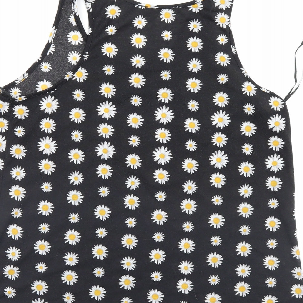 Atmosphere Womens Black Floral  Basic Blouse Size 12