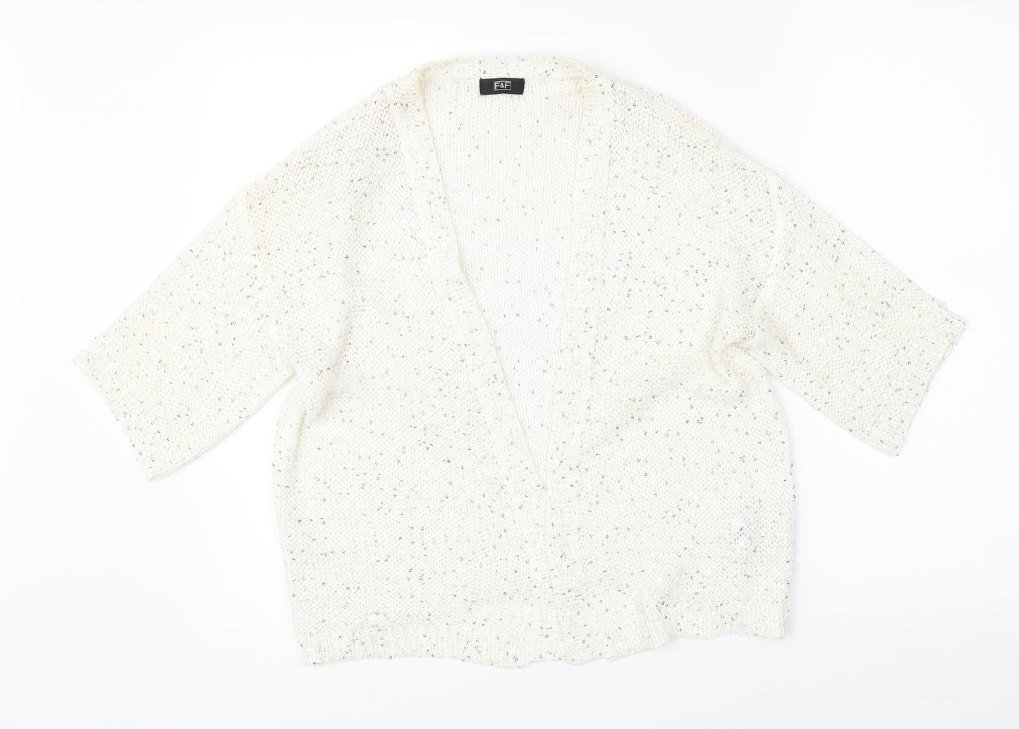 F&F Womens Beige   Cardigan Jumper Size 10