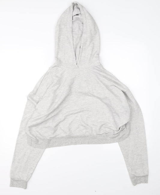 FOREVER 21 Womens Grey   Shrug Hoodie Size L  - open back