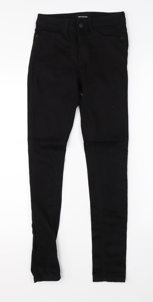 Wear Denim Womens Black  Denim Straight Jeans Size 8 L28 in