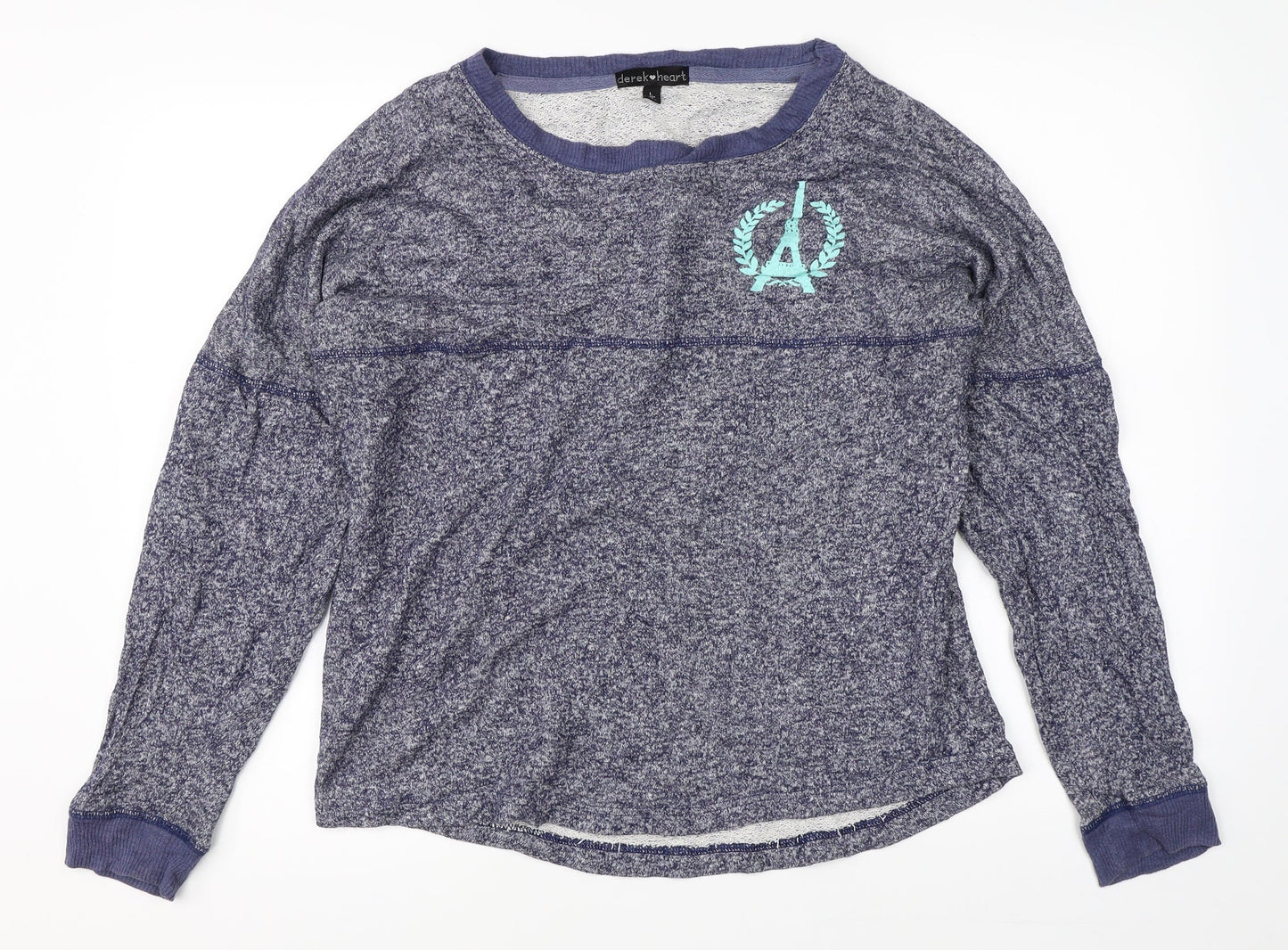 Derek Heart Womens Blue   Pullover Jumper Size L  - paris